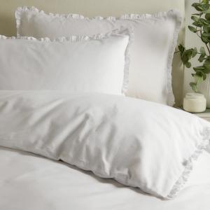 Wylder Tily Ruffle White Duvet Cover Set